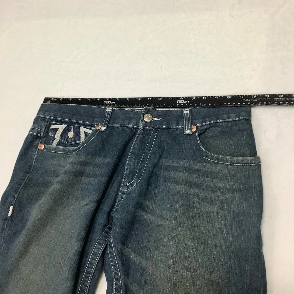 True Religion Joey Straight Flare Cut Blue Jeans Sz 40
